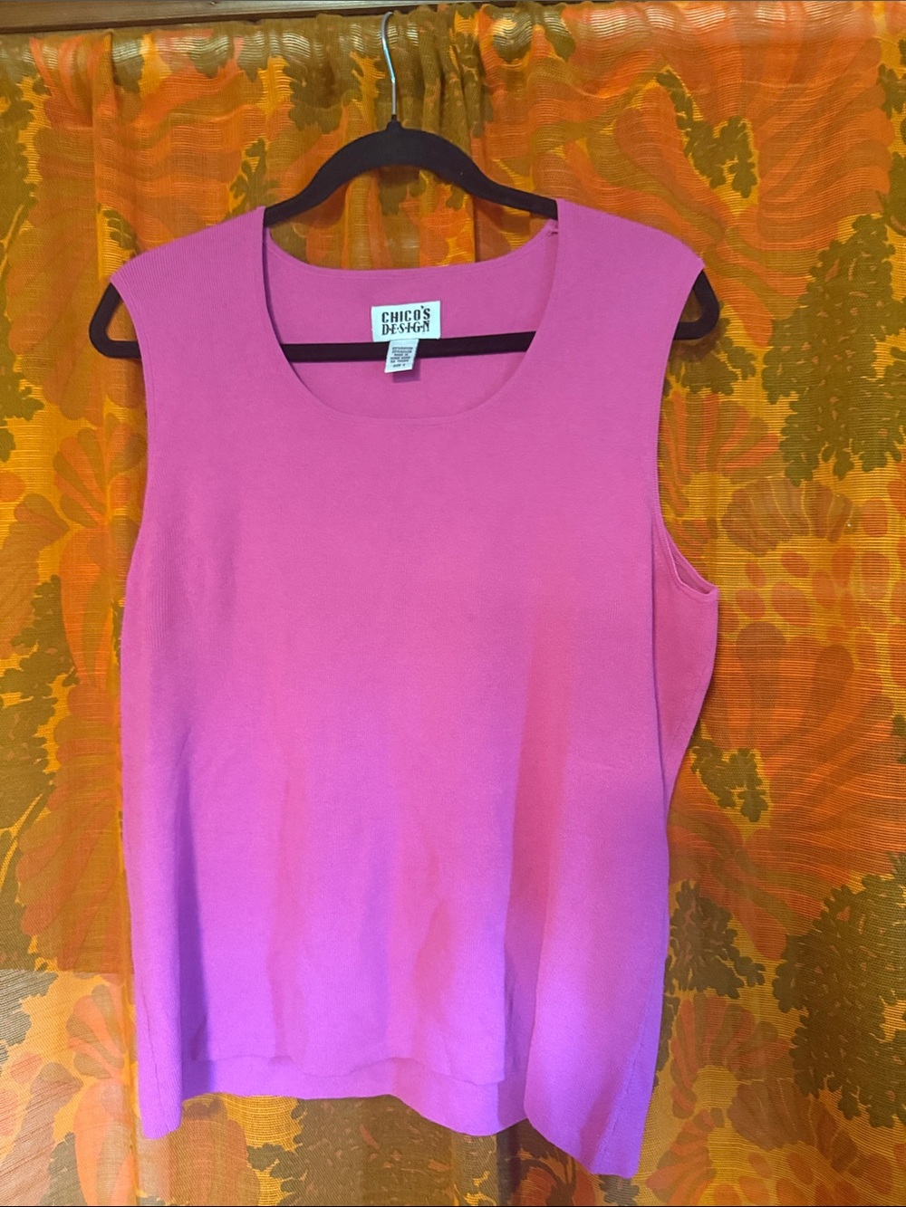 Chico's Bright Pink Scoop Neck Tank